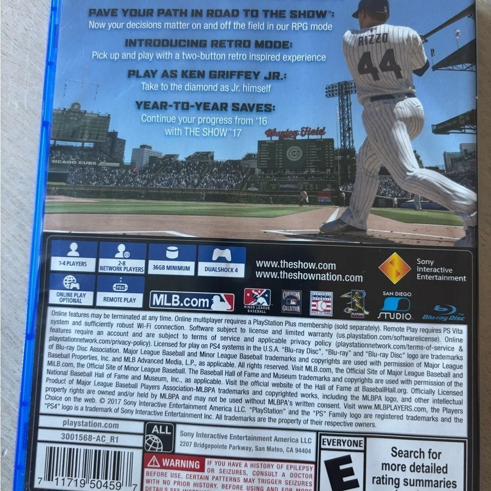 MLB 17 the Show Ken Griffey Jr Game Sony PlayStation 4 2017 PS4
